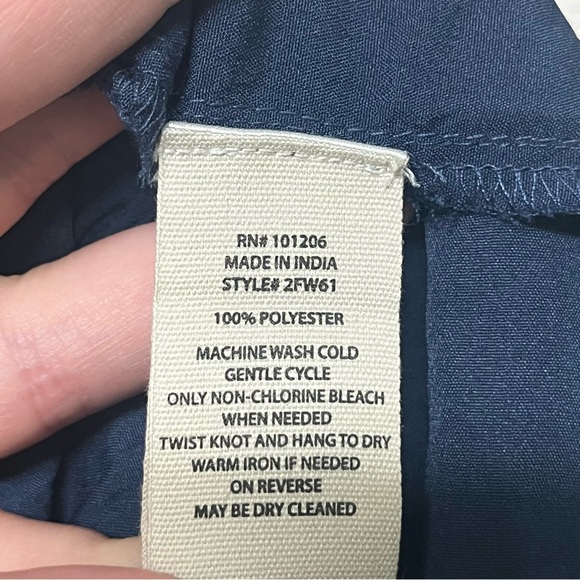 Soft Surroundings Mizu Dress Blues Flowy Maxi Dress Size XL Back Slit NWT - Picture 13 of 13